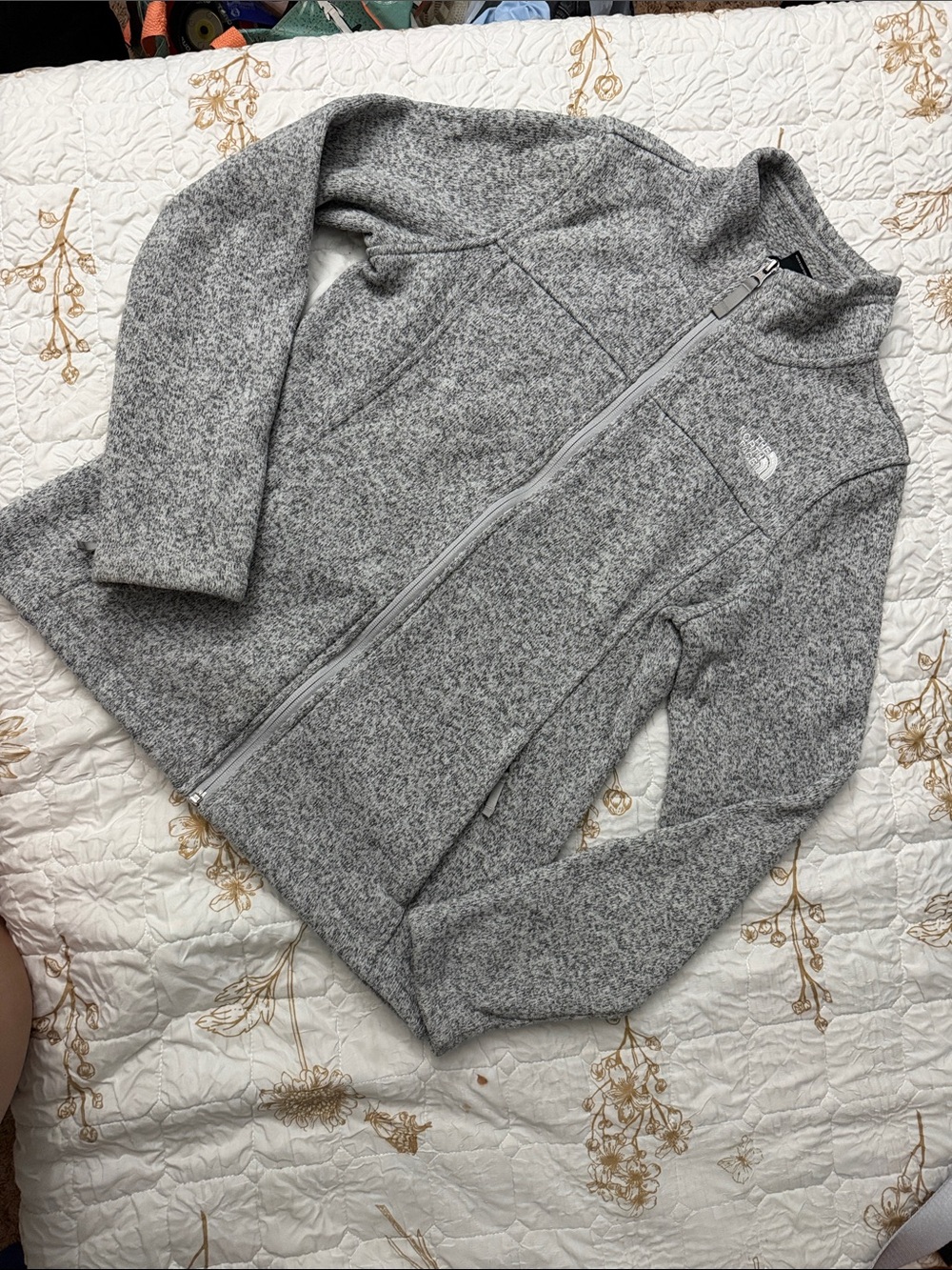 The North Face Women’s Gray Full-Zip Fleece Sweater